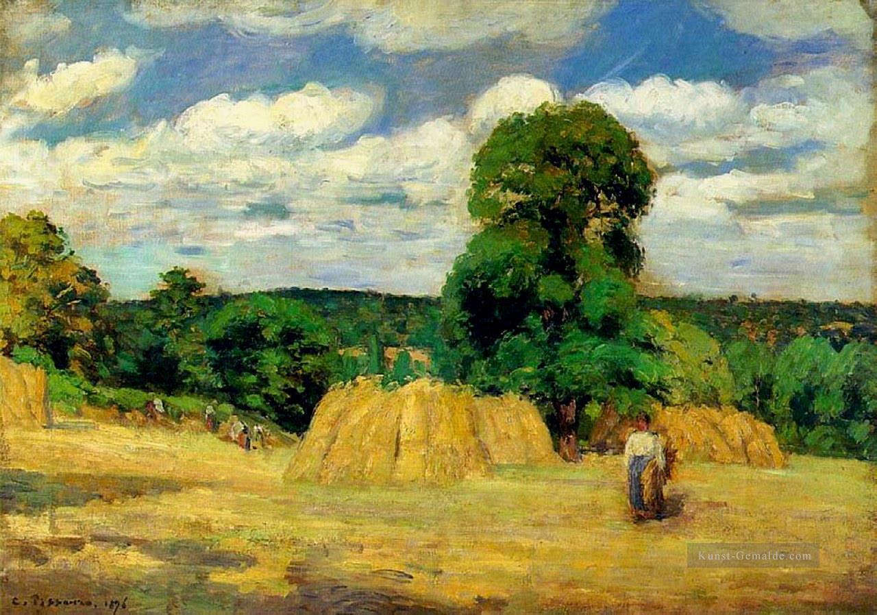 die Ernte bei Montfoucault 1876 Camille Pissarro Ölgemälde
